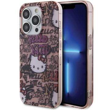 HELLO KITTY Ovitek za iPhone 15 Pro z grafitom Hello Kitty, roza