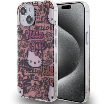 HELLO KITTY Hello Kitty ovitek za iPhone 15 - roza (graffiti)