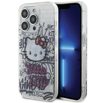 HELLO KITTY Ovitek za iPhone 15 Pro Max Hello Kitty Kitty na brickih grafitih bela