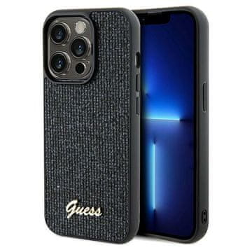 Guess Ovitek Disco Metal Script za iPhone 14 Pro Max črne barve