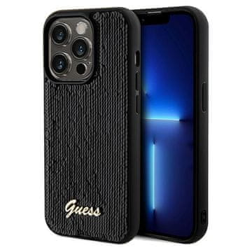 Guess Guess ovitek Sequin Script Metal za iPhone 14 Pro Max - črna