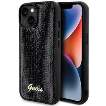 Guess Guess ovitek Sequin Script Metal za iPhone 14 / 15 / 13 - črna