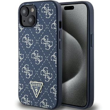 Guess Ovitek za iPhone 15 Plus, moder, s trikotnim logotipom
