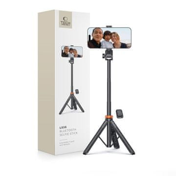 Tech-protect Tech-Protect L03S Bluetooth selfie palica s stativom, do 148 cm, črna