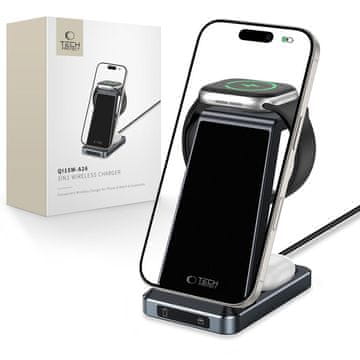 Tech-protect Tech-Protect QI15W-A26 Induktivni polnilnik 15W 3v1 (telefon/slušalke/Watch), črn