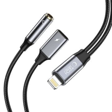 Tech-protect Tech-Protect UltraBoost Lightning M / Mini Jack 3.5mm F / Lightning F, črn