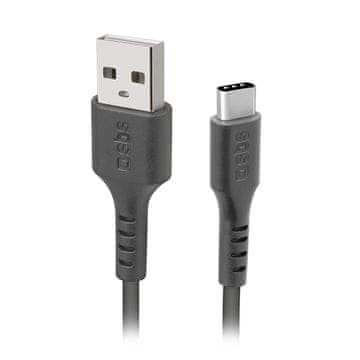 SBS kabel USB-A - USB-C 1.5m - črn