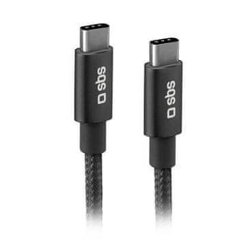SBS SBS kabel USB-C - USB-C 25W Power Delivery 1.5m - siv