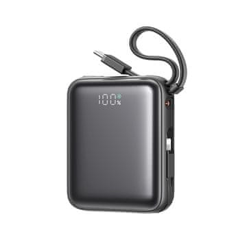 Joyroom Joyroom JR-PBF27 Powerbank 10000mAh 22.5W z vgrajenima USB-C in Lightning kabloma (črn)