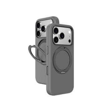 slomart Etui AmazingThing Cloudie za iPhone 17 Pro z stojalom, siv