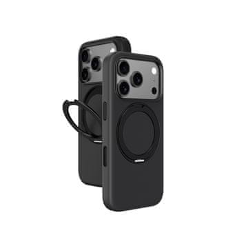 slomart Etui AmazingThing Cloudie za iPhone 17 Pro Max z stojalom, črn