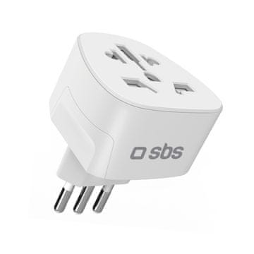 SBS SBS IT potovalni adapter (bel)