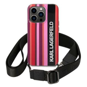 Karl Lagerfeld ETUI KARL LAGERFELD HARDCASE ZA IPHONE 14 PRO MAX 6.7 ČRTASTI PAŠEK