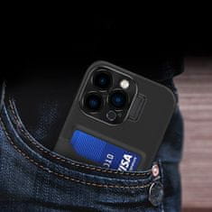 HURTEL Usnjen ovitek z denarnico in stojalom za Samsung Galaxy S23 Ultra - črn