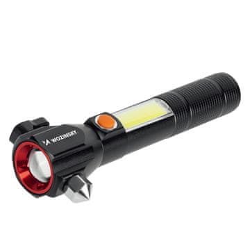 WOZINSKY Wozinsky WLR-31, 5W, 500lm, večnamenska svetilka 3v1 s kljukico za steklo in rezalnikom pasov - črna
