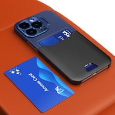 HURTEL Usnjen ovitek z denarnico in stojalom za Samsung Galaxy S23 Ultra - moder