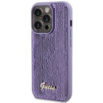 Guess TRDI OVITEK GUESS ZA IPHONE 15 PRO 6.1 Z BLEŠKICAMI IN KOVINSKIM LOGOTIPOM