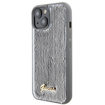 Guess GUESS GUHCP15SPSFDGSS IPHONE 15 / 14 / 13 6.1 SREBRNA/SREBRNO TRDO OHIŠJE SEQUIN SCRIPT METAL