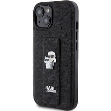 Karl Lagerfeld OVITEK KARL LAGERFELD ZA IPHONE 15 6.1 GRIPSTAND SAFFIANO KARL&CHOUPETTE PINS