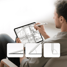WOZINSKY Wozinsky WRA-08 pisalo za iPad z USB-C hitrim polnjenjem, belo