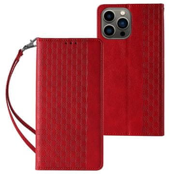 HURTEL Hurtel Magnet Strap ovitek z denarnico in oporo za iPhone 14 Pro, rdeč