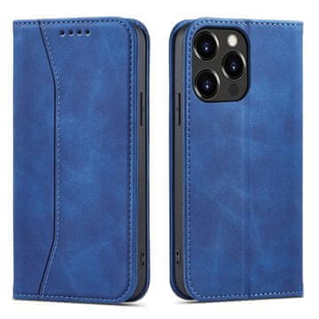 HURTEL Hurtel Magnet Fancy ovitek z denarnico in oporo za iPhone 14 Plus, modra