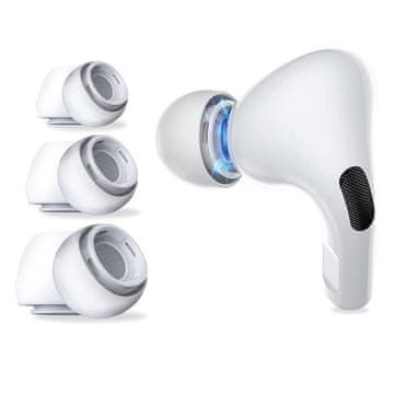 Tech-protect Ušesni vložki za slušalke AirPods Pro 1 / 2 v velikostih S / M / L, beli – 6 kosov