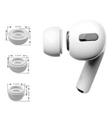 Tech-protect Ušesni nastavki za AirPods Pro 1/2 v velikostih s/m/l beli - 6 kosov.