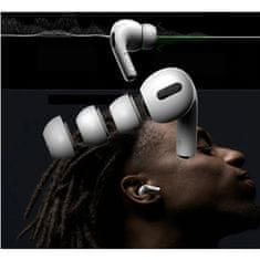 Tech-protect Ušesni nastavki za AirPods Pro 1/2 v velikostih s/m/l beli - 6 kosov.