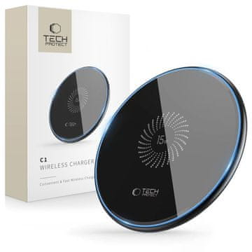 Tech-protect Tech-Protect QI15W-C1 induktivni polnilnik 15W - Črn