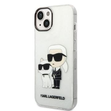 Karl Lagerfeld ETUI KARL LAGERFELD ZA IPHONE 14 PLUS 15 PLUS Z BLEŠČICAMI KARL&CHOUPETTE
