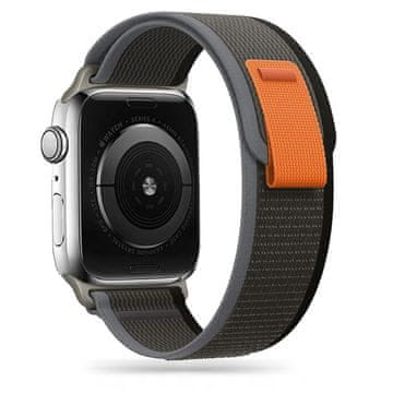 Tech-protect Tech-Protect Nylon pašček za Apple Watch 42-49 mm - Črno/Oranžen