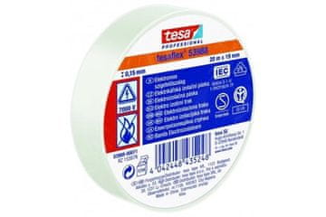 Tesa Električni izolacijski trak Electrical insulating tape PVC 53947, IEC, 20 m x 19 mm, white