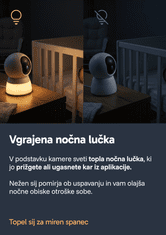 Lumi Camera BabySecure C7 Wi-Fi elektronska varuška s funkcijo PTZ