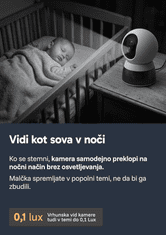 Lumi Camera BabySecure C7 Wi-Fi elektronska varuška s funkcijo PTZ
