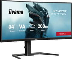 iiyama G-Master Red Eagle ukrivljen gaming monitor, UWQHD, 86 cm (34), 200 Hz (GCB3484WQSU-B2)