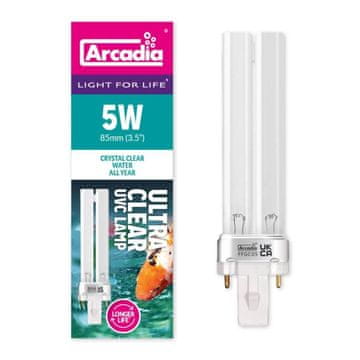 Arcadia Compact Ultra Clear UVC 5W, G23, 100mm