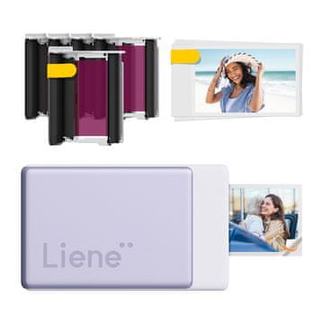 Weingut Liener Komplet prenosnega foto tiskalnika Pearl N200 Pro 2x3" (vijoličen)