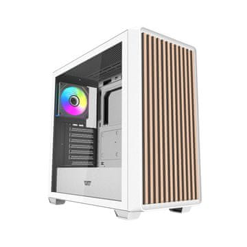 darkFlash Računalniško ohišje DS900WD ATX (belo) + 4 ventilatorji