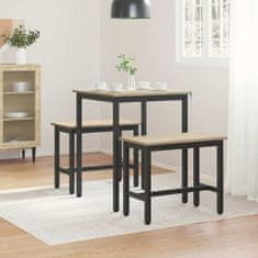Vidaxl Jedilne mize 60 x 60 x 75 cm Inženirski les Sonoma hrast