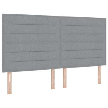 Vidaxl LED Box Spring Postelja Svetlo siva 180 x 200 cm blago