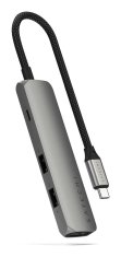 Satechi USB vmesniški hub Satechi ST-P4SM, USB Type-C, 10000 Mbit/s, siv