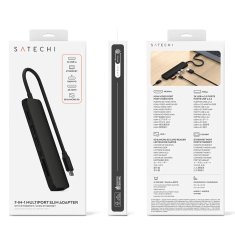 Satechi Satechi ST-P7SK vmesniški hub USB Type-C 10000 Mbit/s, črn