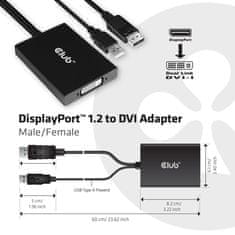 Club 3D CLUB3D CAC-1070 DisplayPort na DVI-D pretvornik, aktiven, USB napajanje
