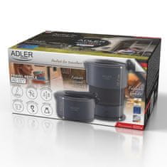 Adler ADL Zložljiv silikonski kuhalnik, siv, 0.6 L, 600 W