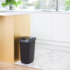 Rotho ROTHO Twist Koš za smeti, srebrn, 25 l