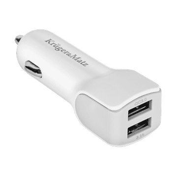slomart Avtomobilski polnilnik Kruger&Matz, 2xUSB, 3000 mA, Quick Charge 3.0