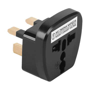 slomart LP AC adapter UK vtič - univerzalna vtičnica, črn