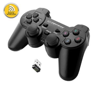 slomart Esperanza EGG108K Gladiator brezžični gamepad PC/PS3 (črn)
