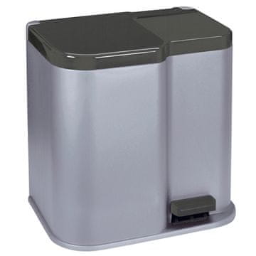 slomart Kosilnik za ločevanje odpadkov Curver Duo Pedalbin, 21L, siv